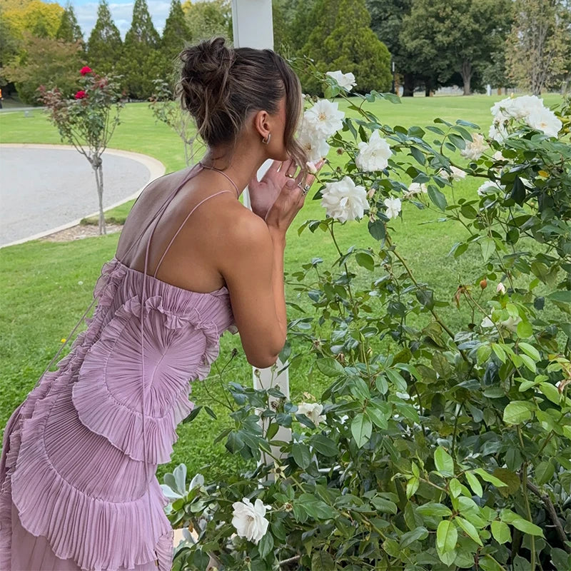 GlamTiera - Ruffled Maxi Dress