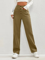 Feemella - Women's High-Waist Straight-Leg Casual Sweatpants