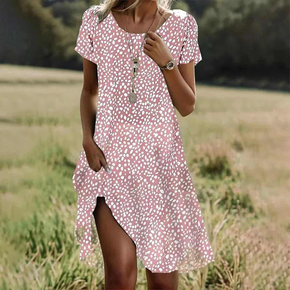 BohoChic Grace - Ethnic Midi Dress