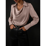 AutumnEase - Elegant Neck Shirt