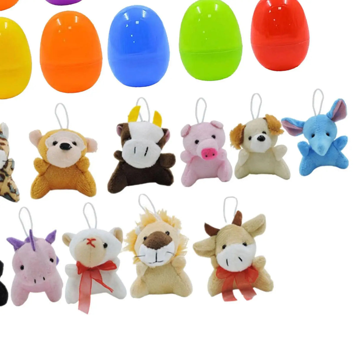 Teddydeco - Prefilled Easter Eggs, Filled with Plush Animal Toys (12 Pcs)