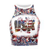 StarMuse - USA Flag Crop Tank
