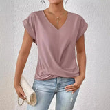 EleganzaWear - V-Neck Summer Tee