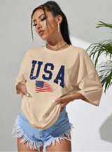RetroWave - USA Flag Tee