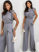CurveLuxe Trend - Plus Size Pants Set