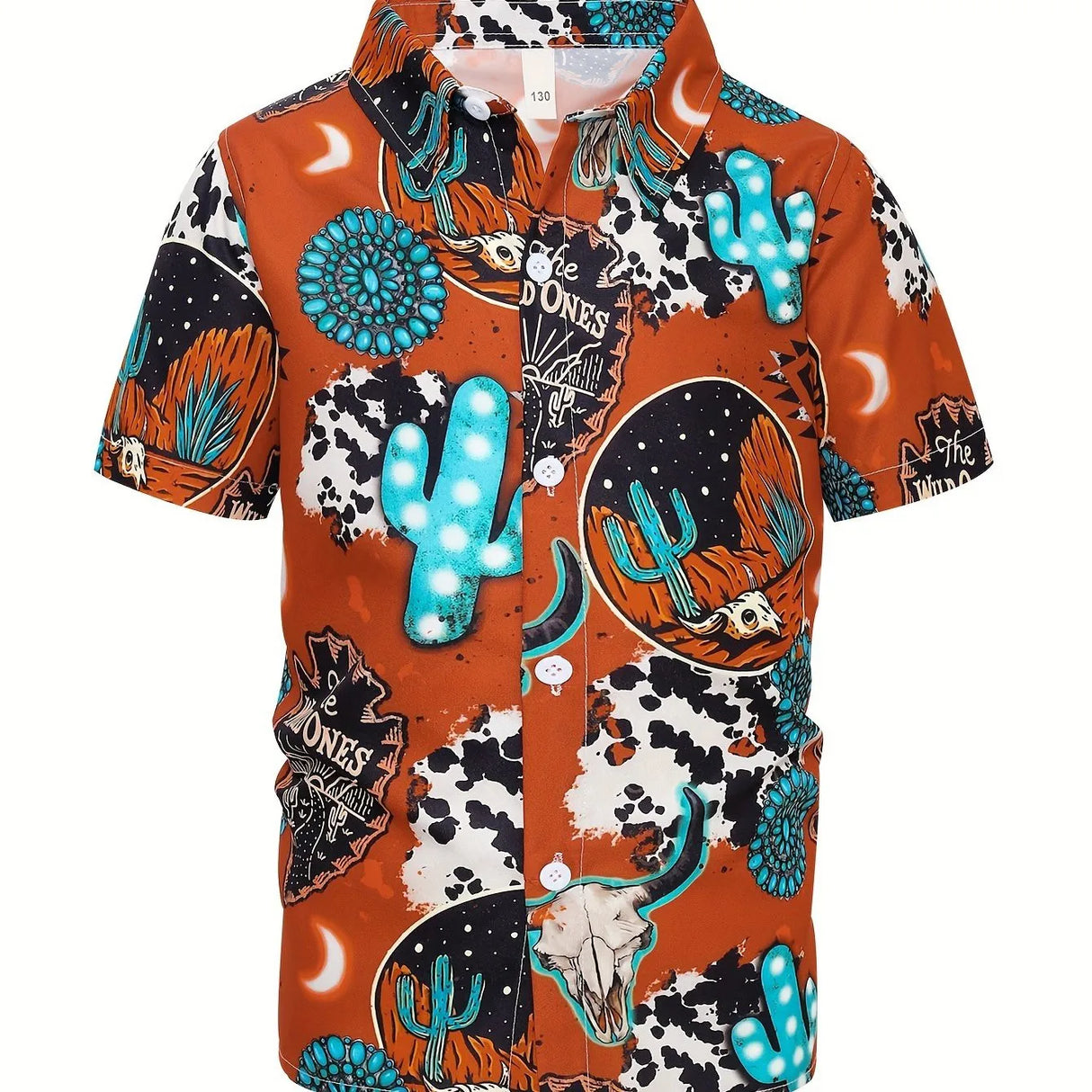 Egglor - Boy's Easter Egg Print Short Sleeve Summer Shirt