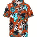 Egglor - Boy's Easter Egg Print Short Sleeve Summer Shirt