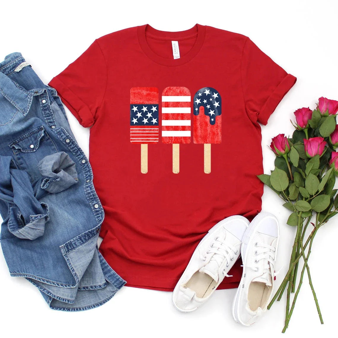 PatrioticPop - Vintage 4th of July Tee