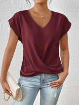 EleganzaWear - V-Neck Summer Tee
