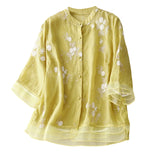 LoomMuse - Vintage Embroidered Cotton Blouse