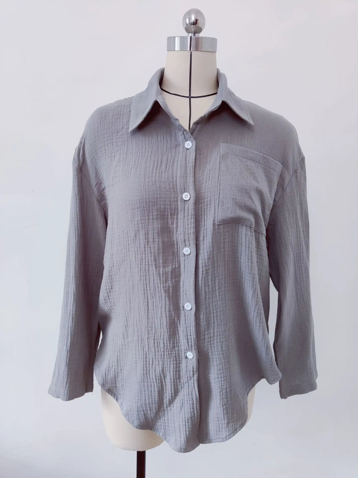 OranLuxe - Casual Button Blouse
