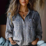 VivaMode - Printed Cotton Blouse