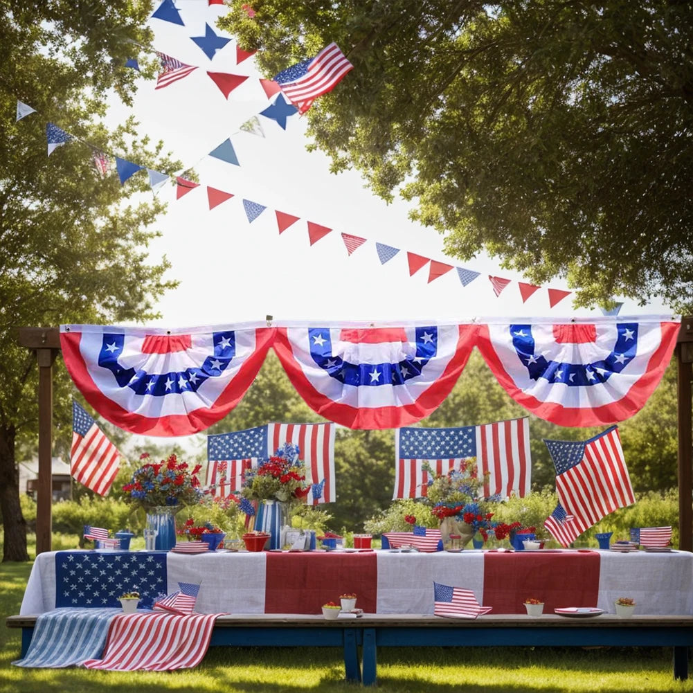 PatrioStyle - USA Pleated Fan Flag