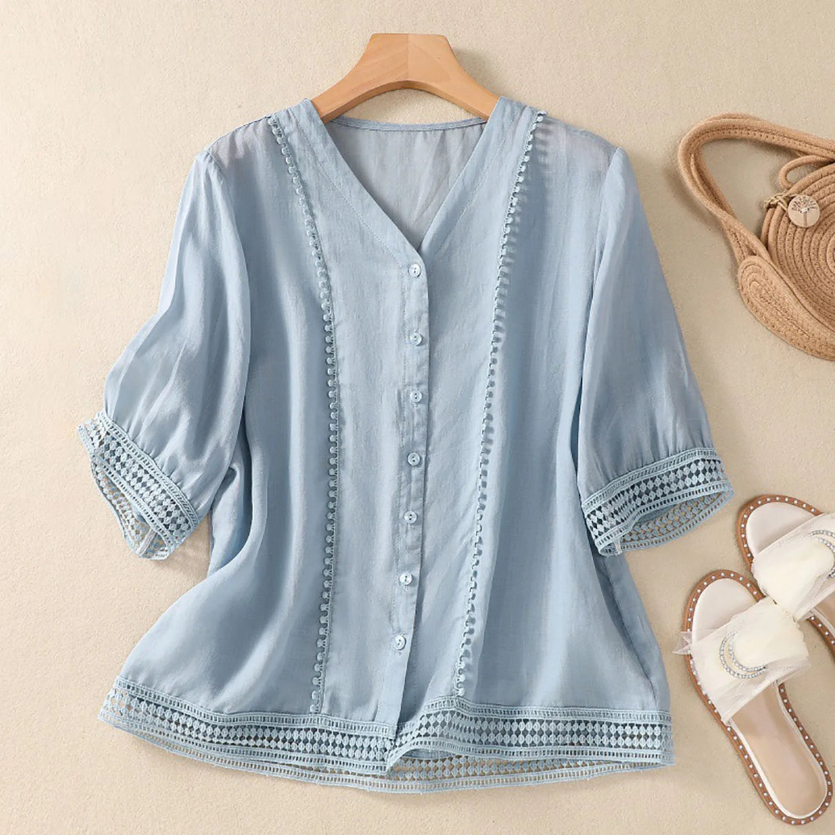 LaceLoom - Vintage Embroidered Blouse