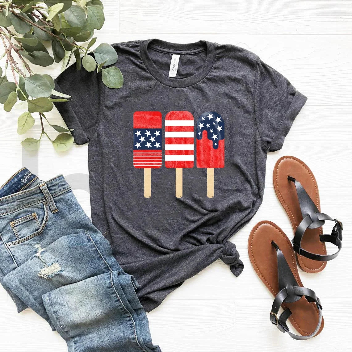 PatrioticPop - Vintage 4th of July Tee