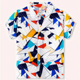 Egglor - Boy's Easter Egg Print Short Sleeve Summer Shirt