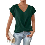 EleganzaWear - V-Neck Summer Tee