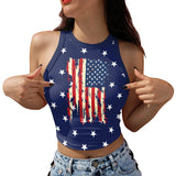 StarMuse - USA Flag Crop Tank