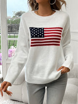 StarSwept - Flag Print Sweater