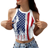 StarMuse - USA Flag Crop Tank