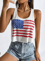 PatrioChic - Flag Print Cami Top