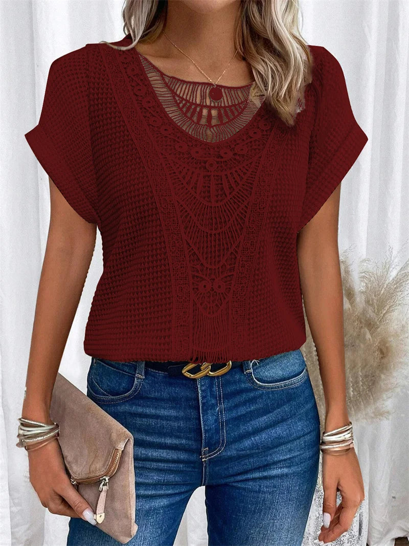LaceEase - Elegant Casual Tee