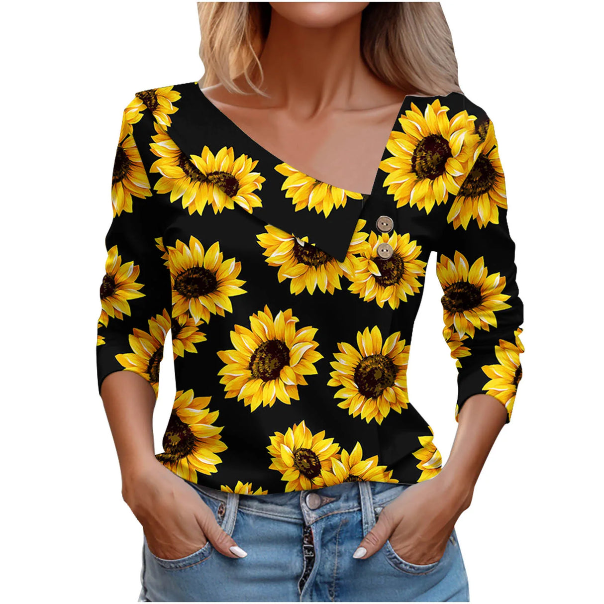Trendiva - 3D Floral Tee