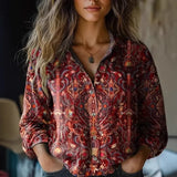 VivaMode - Printed Cotton Blouse