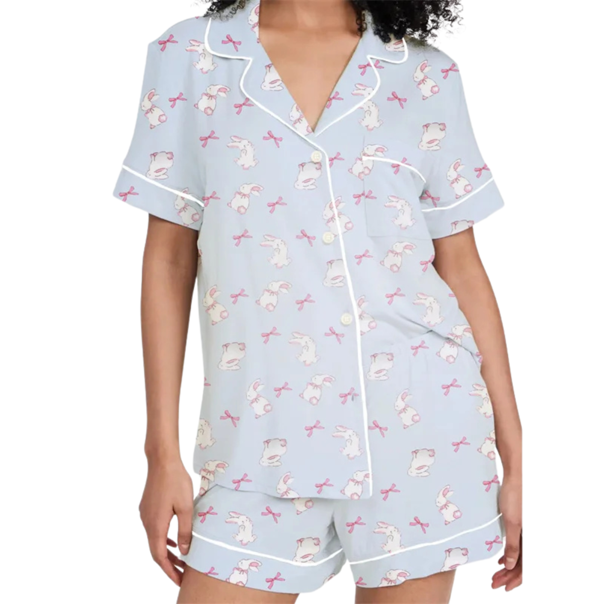 Femikko - Adorable Bunny Print Pajama Set for Women