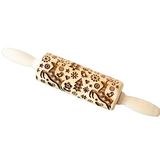 Woodykin - Wooden Rolling Pin with Deer Floral Design (1Pcs)