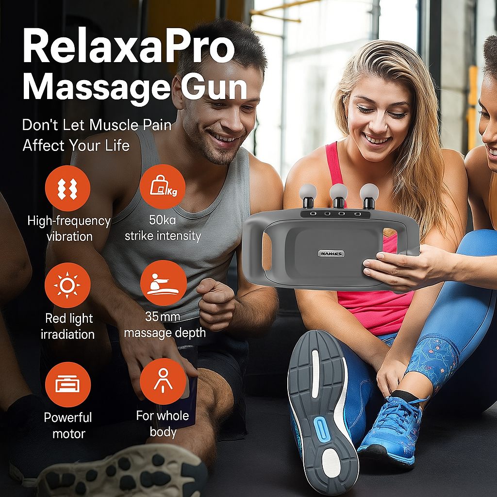 RelaxaPro - 16 Heads High-Frequency Body Massage Gun