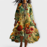 Vintessavogue - Printed Casual Dress