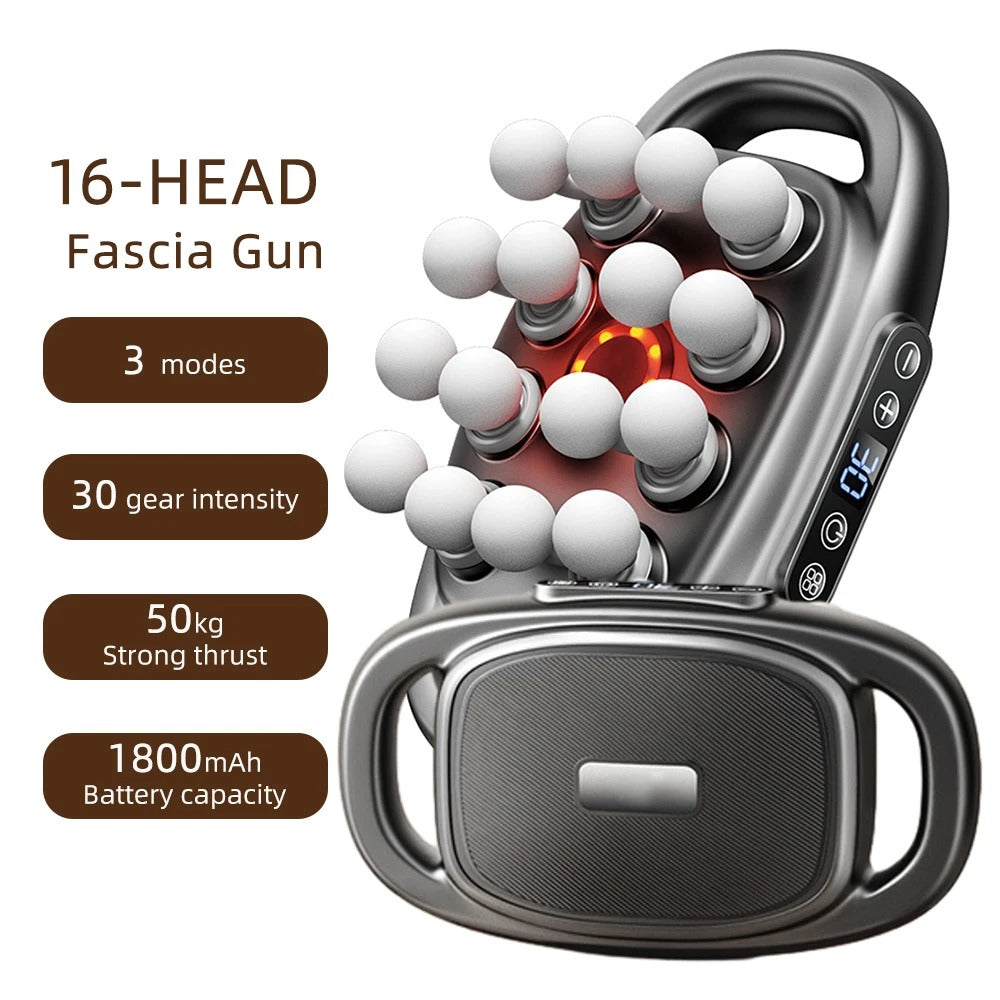 RelaxaPro - 16 Heads High-Frequency Body Massage Gun
