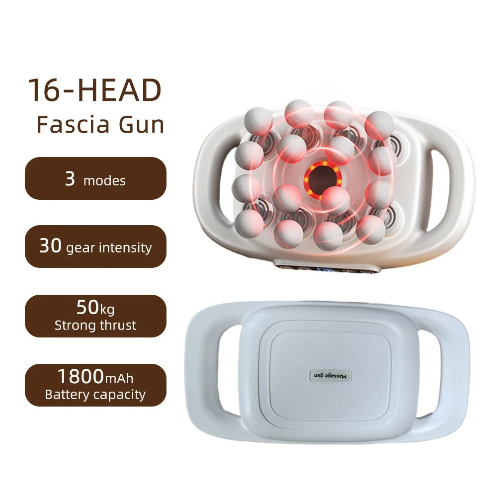 RelaxaPro - 16 Heads High-Frequency Body Massage Gun